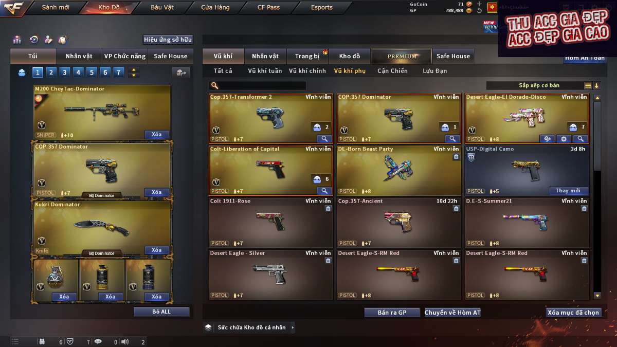 shop acc cf uy tin gia re